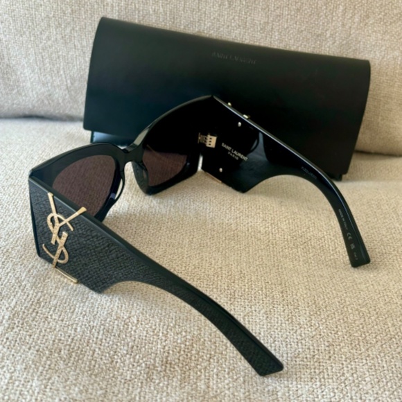 YSL-Saint Laurent Sunglasses- Black - Picture 2 of 16
